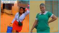 Ghanaian nurse rejoices as she announces she is now a street hawker, video of her selling pops up