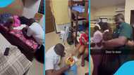 John Dumelo eats waakye and plays video games with Legon students in video