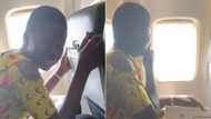 Lady who boards plane for the first time cries intensely while looking out the window (video)
