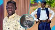 Agya Koo gifts money to a yoghurt seller who lost his daily sales on the street after work