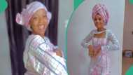 Lady transforms grandma's 80's outfit to glamorous dress for 25th birthday: "She's talented"