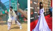 Lil Nas drops jaws at VMAs after showing up draped in unique purple outfit