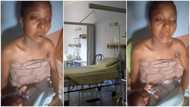 Mom detained over GHc5K hospital bill after giving birth through CS gets help; cries in video