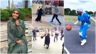 Video of Muslim lady with hijab showing basketball skills & dribbling men goes viral
