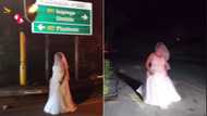 Video of random bride roaming streets at night scares peeps online