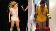S3fa: Ghanaian musician and slay queen causes a stir with tassel dress similar to Beyoncé's 2012 iconic look