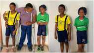 Physically challenged man surprises parents of 2 kids; pays their school fees