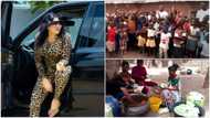 She put smiles on their faces: Actress helps people as she gives out free food to hungry kids in video