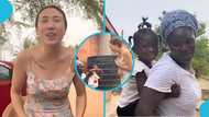 Obroni moment: Ghanaian girl cries as Chinese woman tries to carry her in viral video