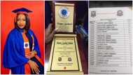 Smart lady sets record as she graduates with 6.9 CGPA, her award photo goes viral; many react