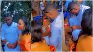 Drama at traditional wedding as groom refuses palm wine from bride, pours it on ground