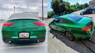 Ghanaian man in the US licenses his new Benz with 'Kwasia' on number plate
