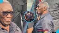 Aides carry 'weak' President Kufuor from his car into his wheelchair at state funeral grounds, video