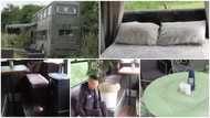 Man transforms old bus into 3 bedroom house; beautiful interior video goes viral