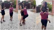Video of maid lifting her madam after being informed her kid's fees will be paid for causes stir