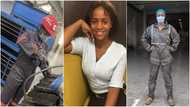 Gorgeous lady technician inspires many with her job, shares cute work photos, social media reacts