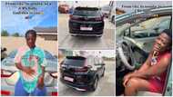 Asantewaa: Ghanaian TikTok star acquires brand new Honda CR-V, flaunts features in video as many congratulate her