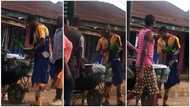 Video emerges as hardworking young man is seen selling food in wheelbarrow