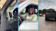 Afua Asantewaa unveils her over GH¢500k Ford F150 in video, fans congratulate her