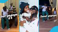 Medikal's daughter Island displays funny dance moves as she jams to her dad's song with Biskit, video