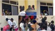 See people serious girlfriends: reactions as video shows students scrambling for cash sprayed by colleagues