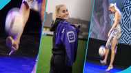 Danish player Laura Juul Hansen juggles a ball 8,5001 times in heels, video impresses many Ghanaians