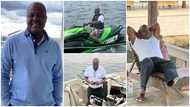 Videos: Ibrahim Mahama enjoys Sunday with jet ski and luxury jet boat, many share heartwarming messages