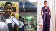 Child singer Odehyieba Priscilla shows off keys as she receives her 1st car as b'day gift, video pops up