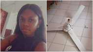 Ceiling fan falls from roof, lady thanks God for sparing her life