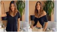 The power of a string: Fashion enthusiast transforms boring black t-shirt into trendy top in video