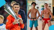 Cristiano Ronaldo and son show off ripped physiques as they cause social media stir