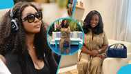 Jackie Appiah rocks beautiful khaki outfit in photos