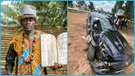 Terrifying photos drop as Kumawood actor Lil Win suffers ghastly car crash