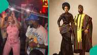 Clip of Chioma putting her waist on Davido and grinding at her bridal party trends: "Shake dat tin"