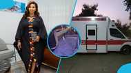 Adwoa Safo's brother shares footage of her being rushed to hospital in an ambulance