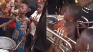 Talented girl stuns with her amazing drum-playing skills; video gets Ghanaians talking