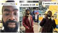 Young man causes stir online after sharing before and after photos of his time in Ghana and UK