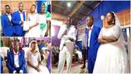 Husband of bride who had a serious frown on during her wedding comes to her rescue