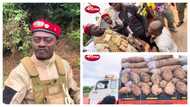 Truck transporting onions nearly crashes Lil Win's GH¢1.2M 2024 RAM 1500 TRX, driver begs for mercy in video