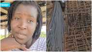 Woman shares sad story of how thieves stole her iron rods from her building site