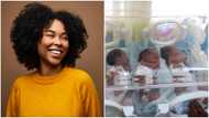 Beautiful 5: Ghanaian woman gives birth to quintuplets, appeals for help in video; peeps react