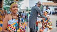 Ahanataman Girls 2023 head girl installed like a queen mother in royal kente with sword