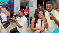 Ghanaian man welcomes lover at Kotoka Airport with marriage proposal, video warms hearts