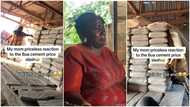 Woman laments after authorities slash cement price, faces many bags in her store: "I don't pity her"