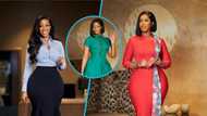 Serwaa Amihere looks classy in a stylish green tassel dress and flawless makeup