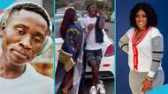 Agadoo collaborates with Awurama, smooches her on set, fans react: "Dr Likee will catch you"