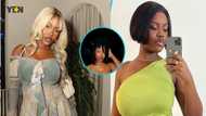 Ghanaian musician Gyakie draws attention as she steps out in a cleavage-baring crop top and skintight skirt