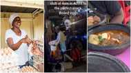 Christmas In Ghana: Hardworking Woman Sells Boiled Eggs And Pepper At 4 AM; Video Sparks Reactions