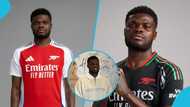 Thomas Partey makes style statement in a GH¢19,000 Louis Vuitton sweatshirt and denim jeans