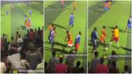 Agya Koo dribbles like istiano CrRonaldo during football match; folks in awe